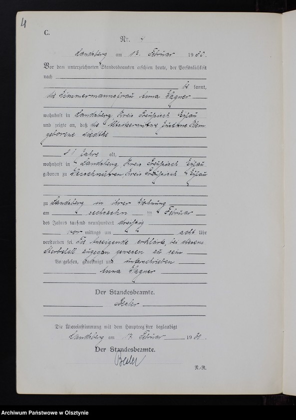 image.from.unit.number "Sterbe-Neben-Register Nr 1 - 25 [ Księga zgonów - wtóropis ]"