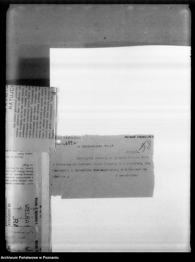 Obraz 12 z jednostki "Korespondencja dotycząca uchodźców."