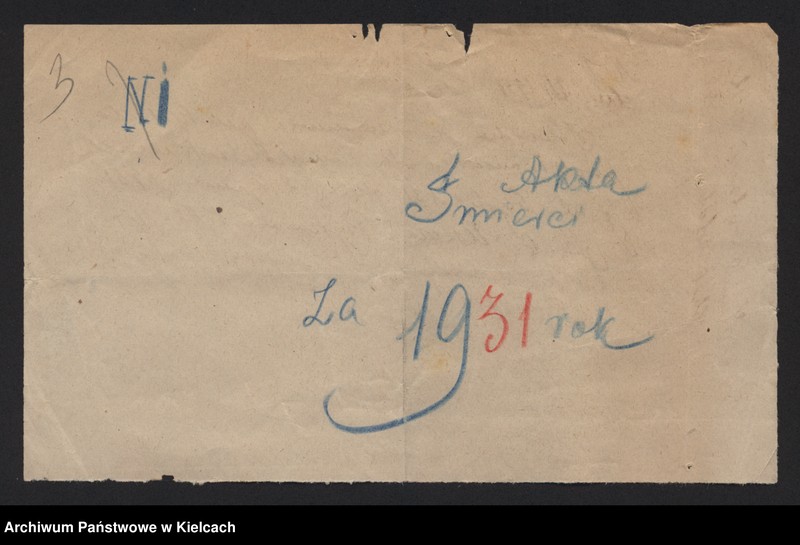 image.from.unit.number "Załączniki do akt zgonu Okręgu Bożniczego Kielce za rok 1931"