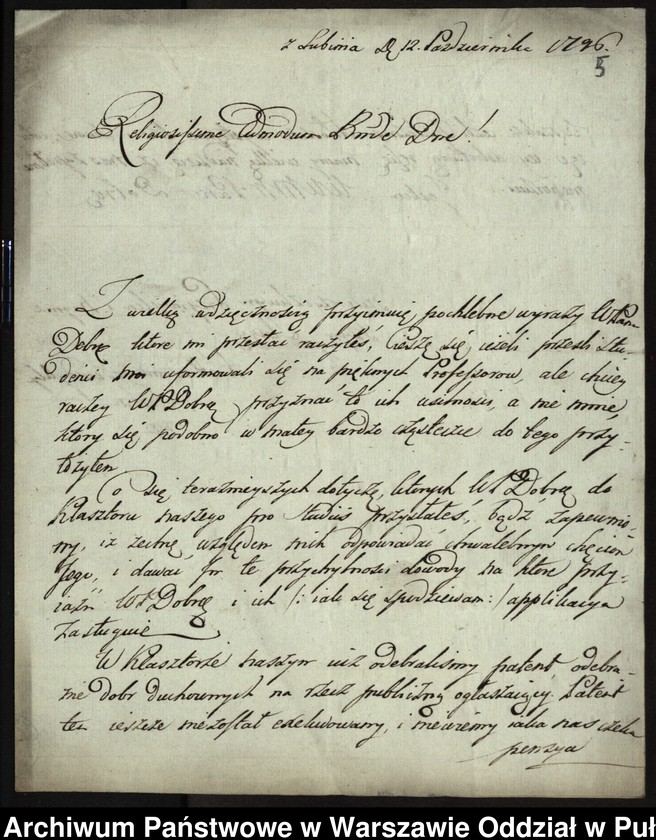 image.from.unit.number "Hieronim mnich lubiński do przeora Arnulfa Żółtowskiego"