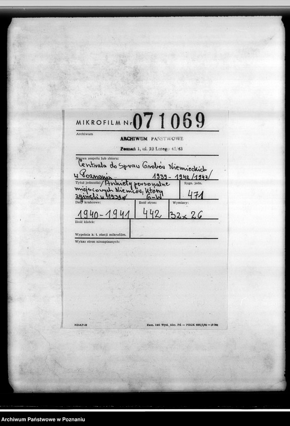 Obraz 2 z jednostki "Ankiety personalne miejscowych Niemców, którzy zginęli w 1939 roku G - N"