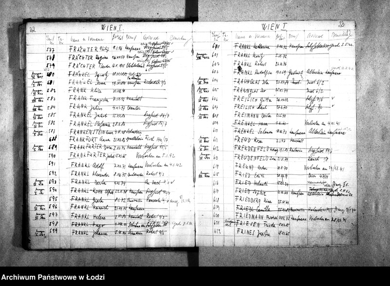Obraz 15 z jednostki "[Wykazy imienne Żydów zagranicznych wsiedlonych do getta]"