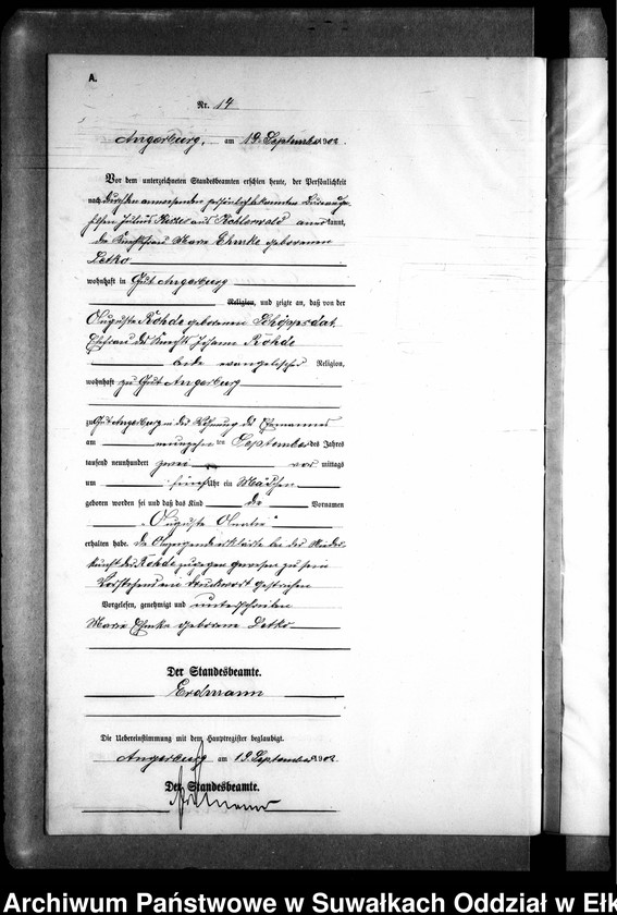 image.from.unit.number "Geburts-Neben-Register des Preussischen Standes-Amtes Kehlen Kreis Angerburg"