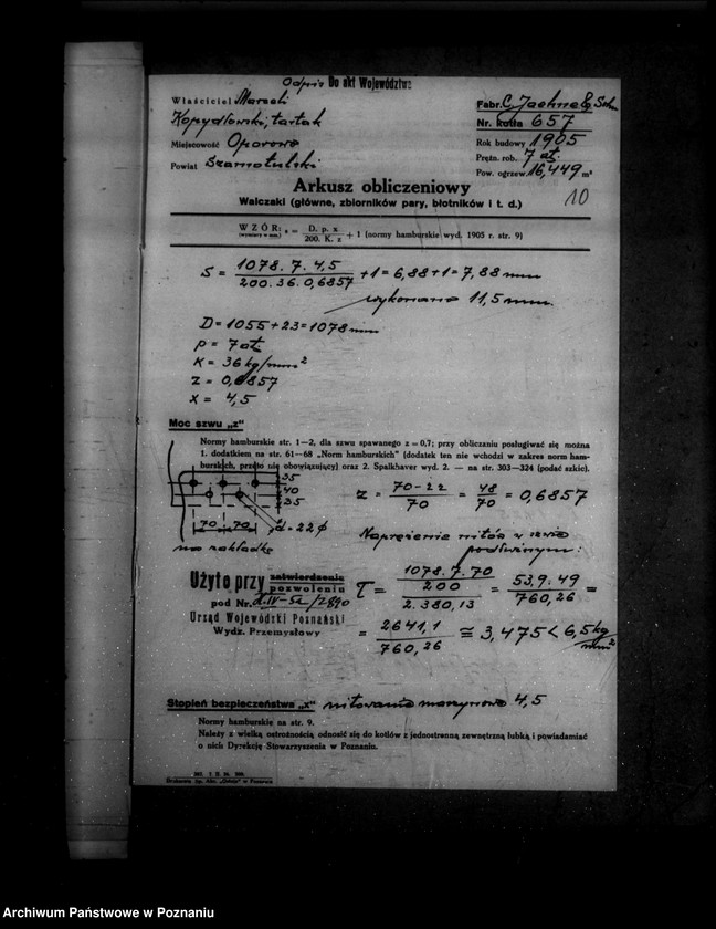 Obraz 15 z jednostki "Tartak w Otorowie powiat szamotulski M. Kopydłowskiego nr woj. kotła 2890"