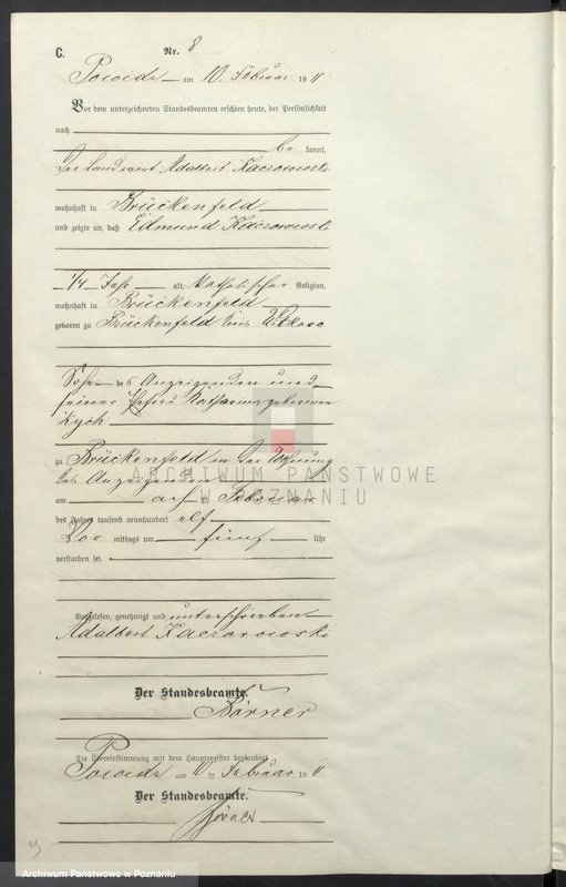 Obraz 12 z jednostki "Sterbe-Nebenregister"