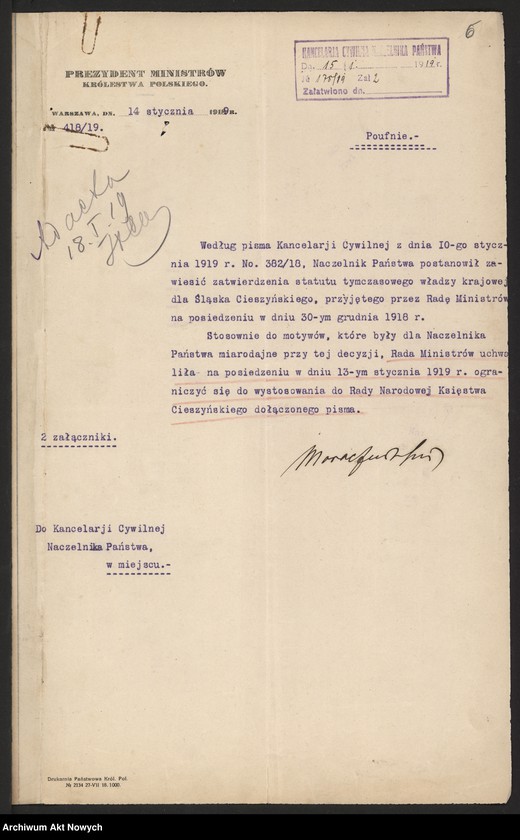 image.from.unit.number "Dekrety (wydawane przez Naczelnika Państwa), tom I"