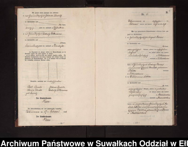 image.from.unit.number "Heiraths-Neben-Register des Preussischen Standes-Amtes Widminnen Kreis Loetzen"