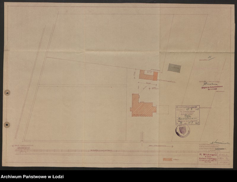 Obraz 12 z jednostki "Szkice budynków SS Unterführerschule przy ulicy Szczecińskiej w Łodzi"