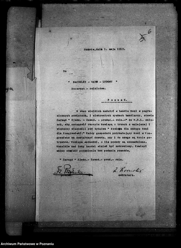 Obraz 11 z jednostki "Sprawy szczegółowo-administracyjne Zjednoczenie Producentów Rolnych"