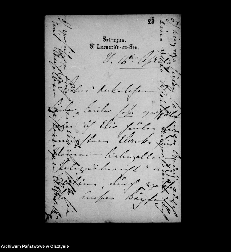 image.from.unit.number "/Fragmente v. Briefen der Violet Swiney, geb. Gfin Schlippenbach aus Sallingen England an Anna Gfin Lehndorff geb. Hahn/"