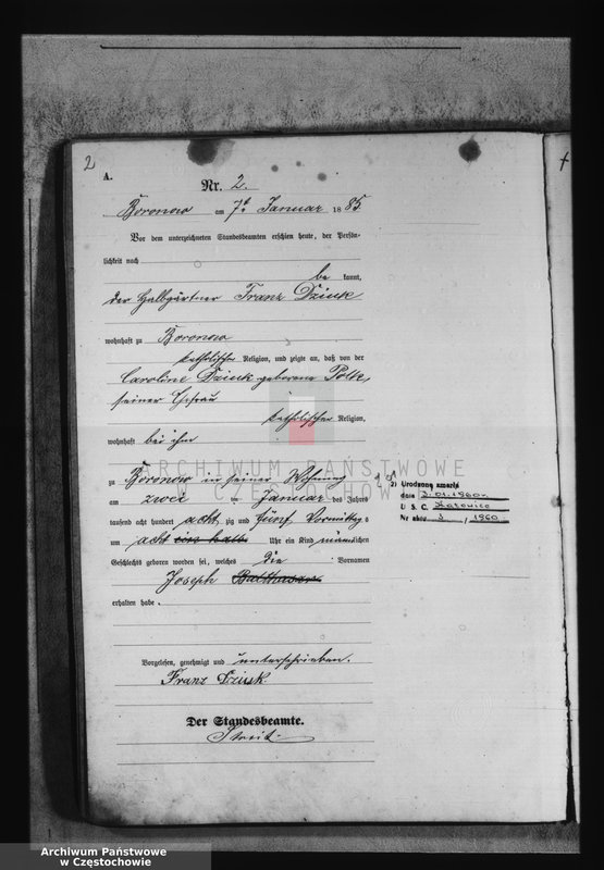image.from.unit.number "[Pierwopis aktów urodzeń z 1885 roku]."