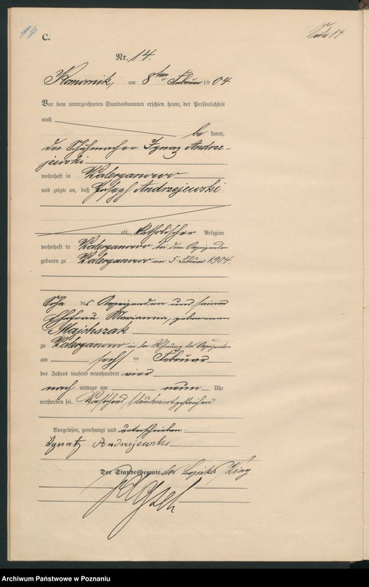 Obraz 17 z jednostki "Sterbe-Haupt-Register"
