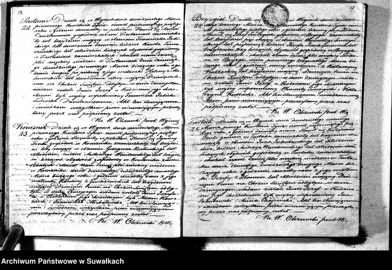 image.from.unit.number "Duplikat akt urodzonych, zaślubionych i zmarłych parafii wigierskiey z roku 1855"
