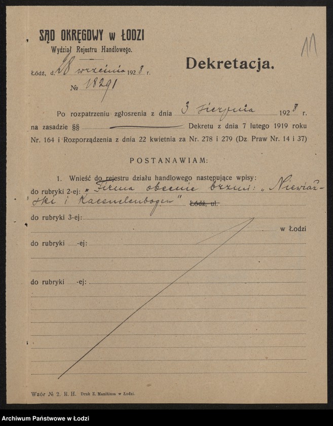 Obraz 13 z jednostki "Mojżesz Nieważski i s-ka- blicharnia zarobkowa"