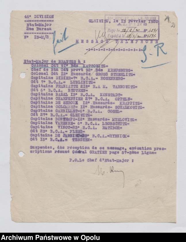 Obraz 4 z jednostki "/Korespondencja i sprawozdania, instrukcje w sprawach zapewnienia bezpieczeństwa i porządku publicznego, zakazy kolportażu prasy niemieckiej/ 4.02.1920 - 23.04.1922"