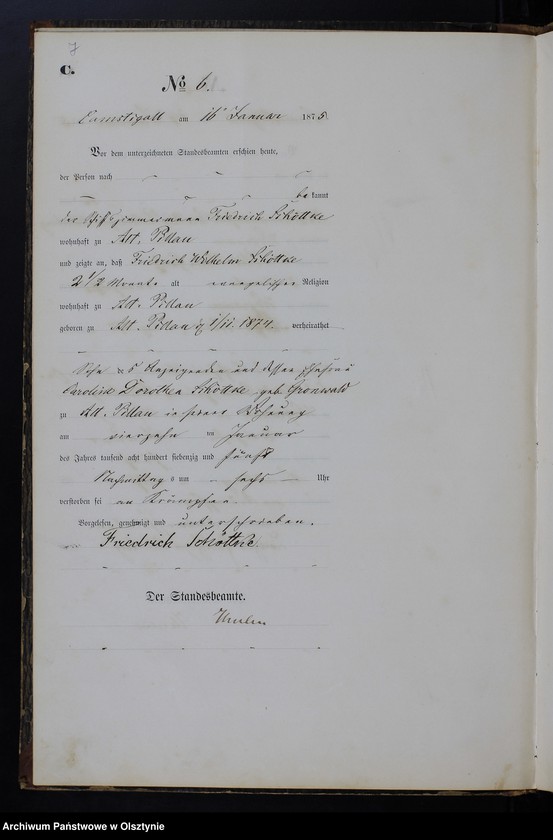 image.from.unit.number "Haupt-Sterbe-Register Nr 1 - 65"