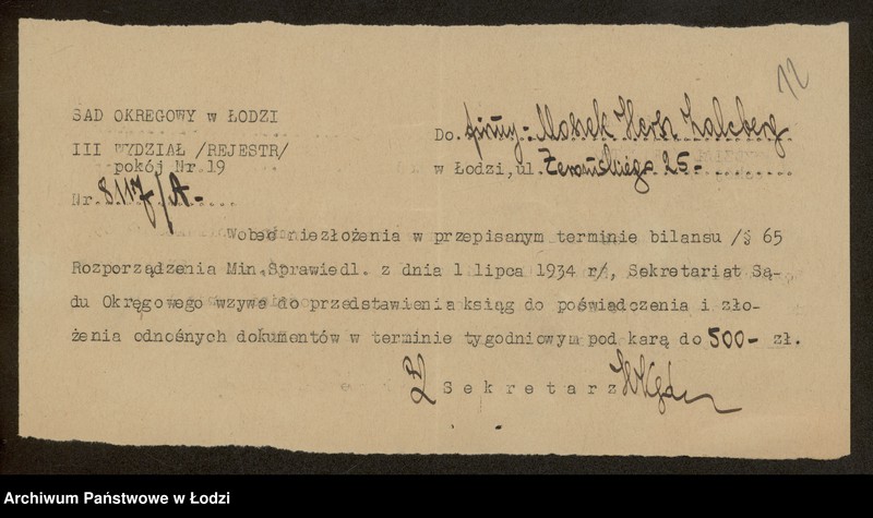 Obraz 14 z jednostki "Moszek Hersz Zaleberg- sprzedaż manufaktury i chustek"