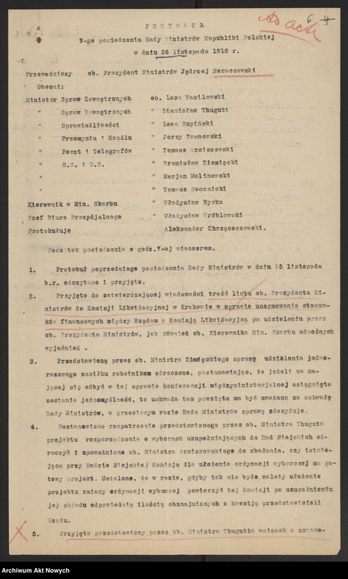 image.from.unit.number "Protokoły posiedzeń Rady Ministrów, T. I"