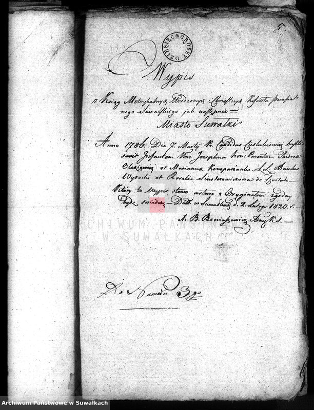 image.from.unit.number "[Wypisy z akt U.S.C. Parafii Suwałki]."