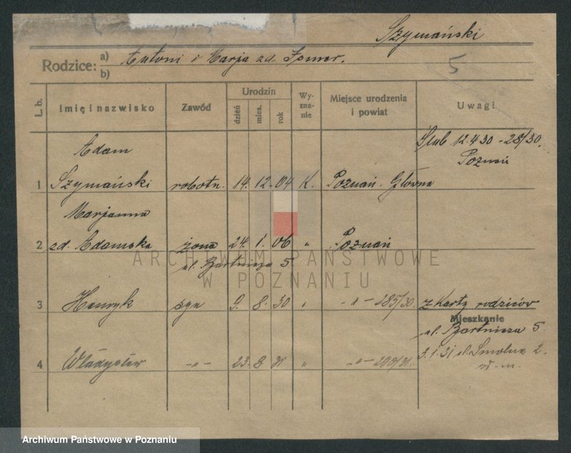 Obraz 13 z jednostki "Szymański (żonaci do Stanisław)"