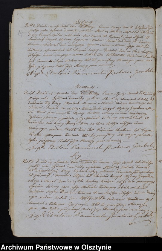 image.from.unit.number "Duplikat Aktów Urodzenia, Zaślubień, Zeńścia z Parafii Grzebskiey za Rok 1845"