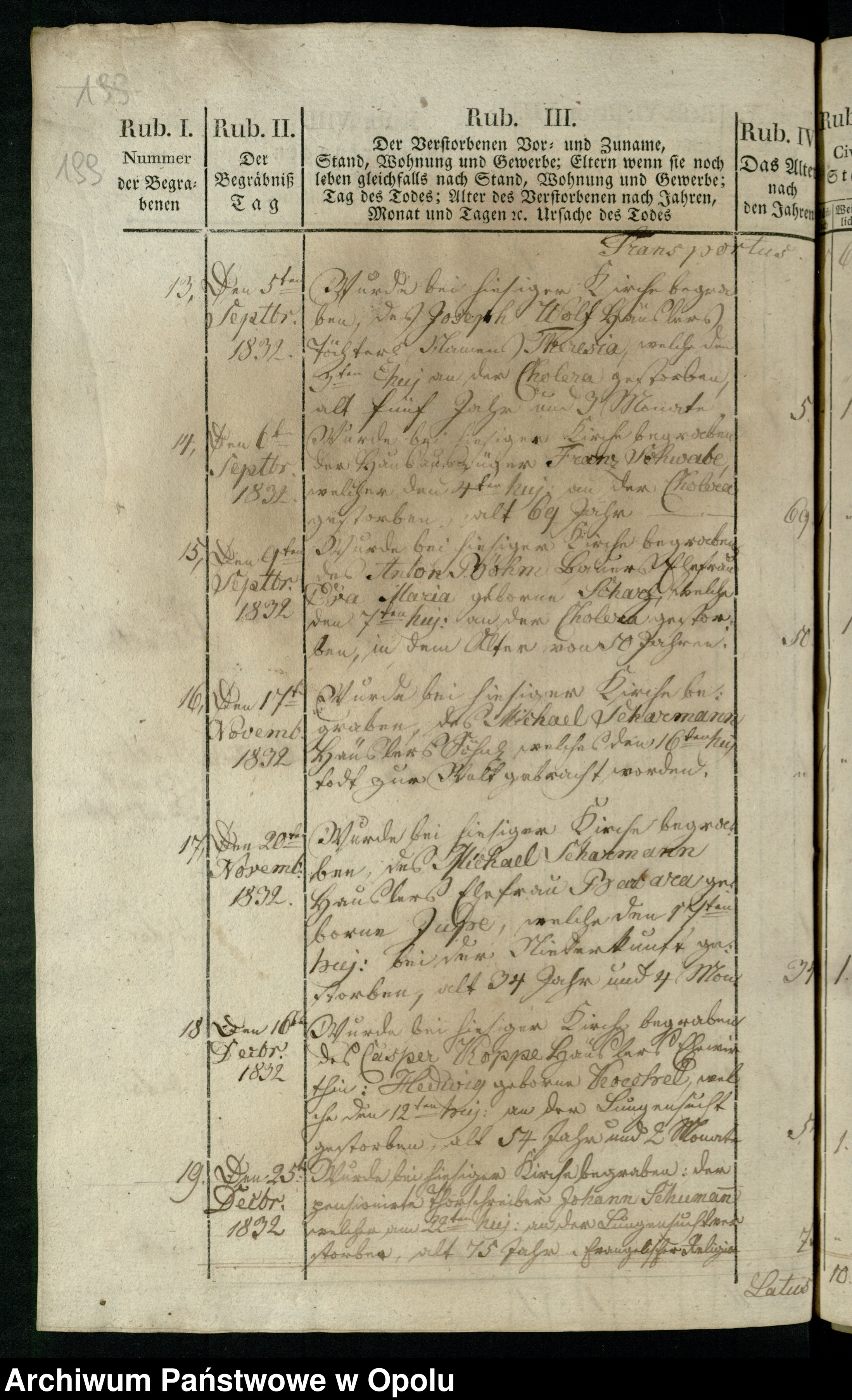 Skan z jednostki: Kirchenbuchduplikate der Pfarrei Heinersdorf Geburten, Heirat- und Sterberegister 1827-1832, 1836-1839