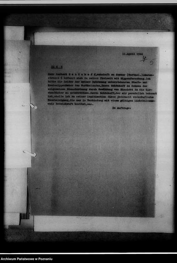 Obraz 9 z jednostki "Berufssippenforscher [oraz sprawa badań genealogicznych przez amatorów dla osób trzecich]"