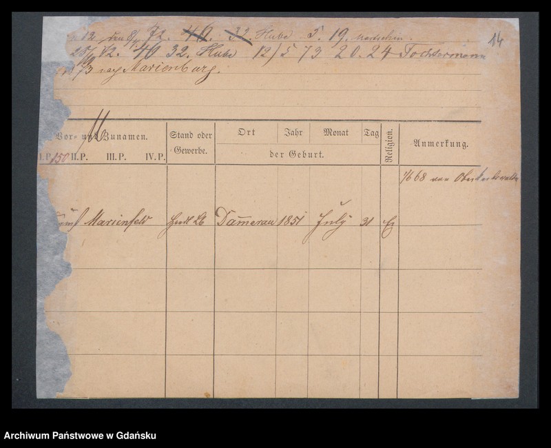 image.from.unit.number "Karty meldunkowe: Marienfeld - Markowz"