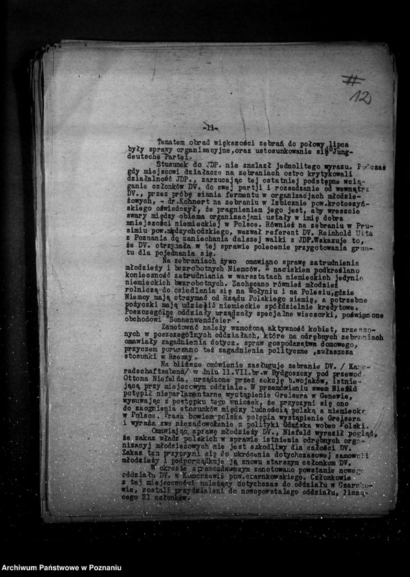 Obraz 17 z jednostki "Sprawozdania z życia mniejszości narodowych za okres od 16 czerwca do 15 grudnia 1936 r."