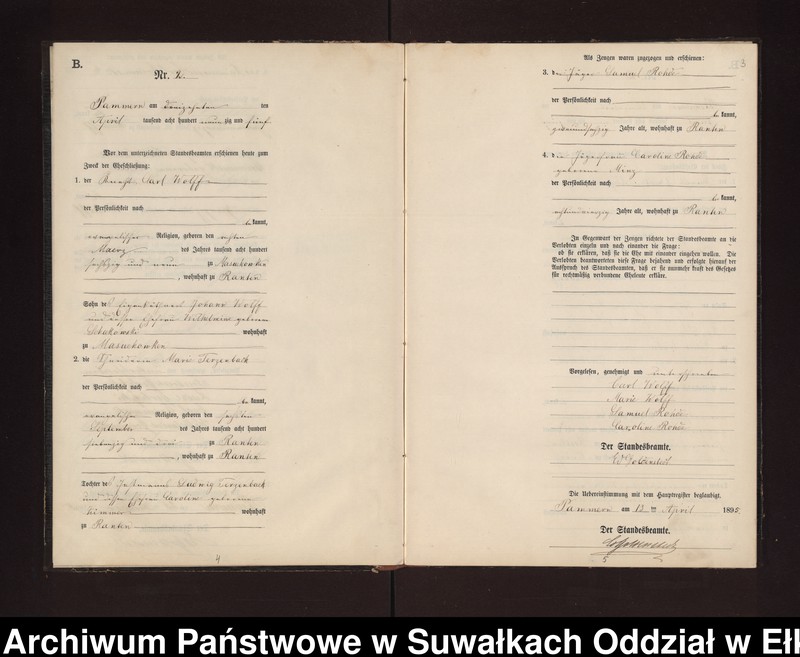 image.from.unit.number "Heiraths-Neben-Register des Preussischen Standes-Amtes Neuhoff Kreis Loetzen"