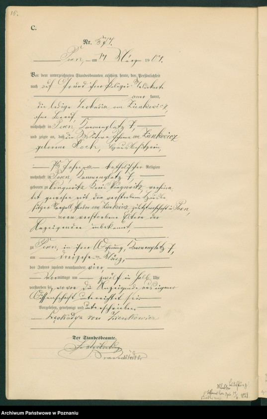 Obraz 18 z jednostki "Księga miejscowa zgonów tom II"