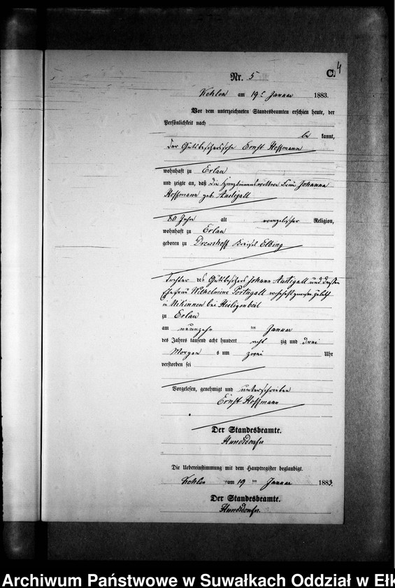 image.from.unit.number "Sterbe-Neben-Register des Preussischen Standes-Amtes Kehlen Kreis Angerburg"