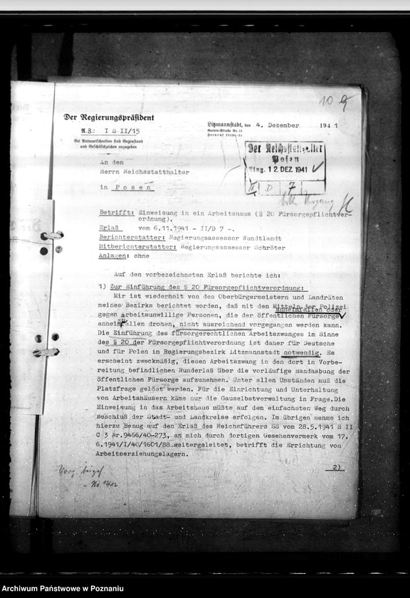 Obraz 14 z jednostki "Einwesung ins Arbeitshaus"