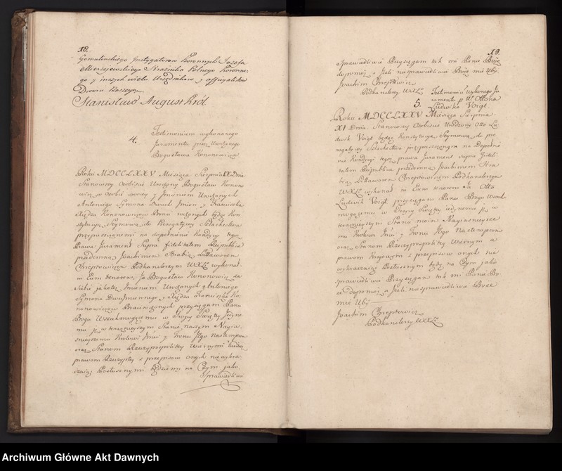 image.from.unit.number "Księga podkanclerzego Joachima Chreptowicza (potwierdzenia przywilejów, nobilitacje, indygenaty)."