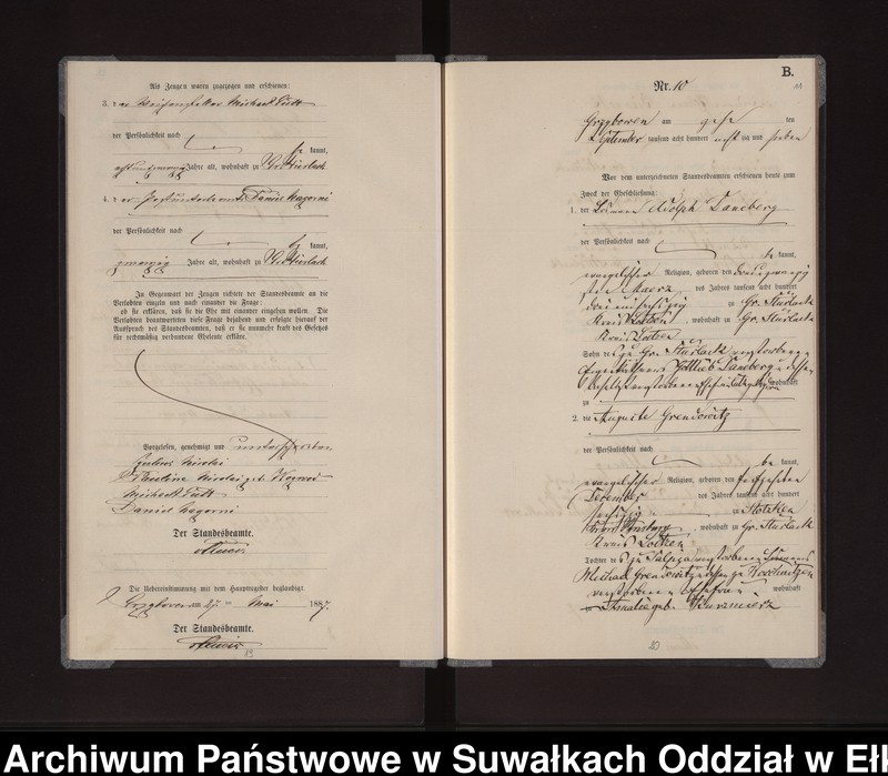 image.from.unit.number "Heiraths-Neben-Register des Preussischen Standes-Amtes Gross Stürlack Kreis Loetzen"