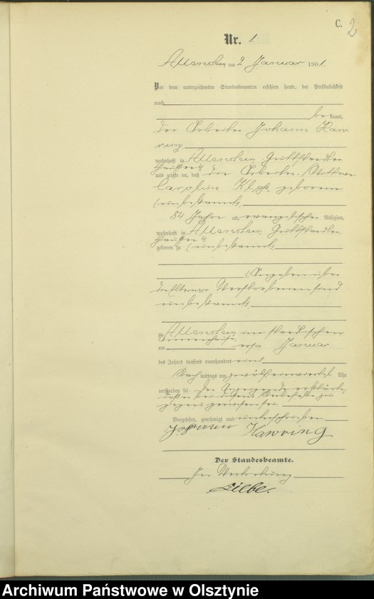 image.from.unit.number "Sterbe-Haupt-Register Tom I,Nr 1 - 399"