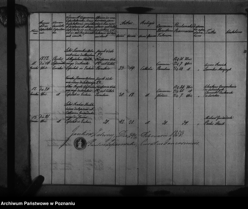 Obraz 14 z jednostki "Liber baptisatorum, copulatorum, mortuorum"