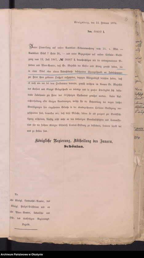 image.from.unit.number "Verhandlungen der Behörden an die Gemeinde Kirchenräthe gerichtet Vol. I"