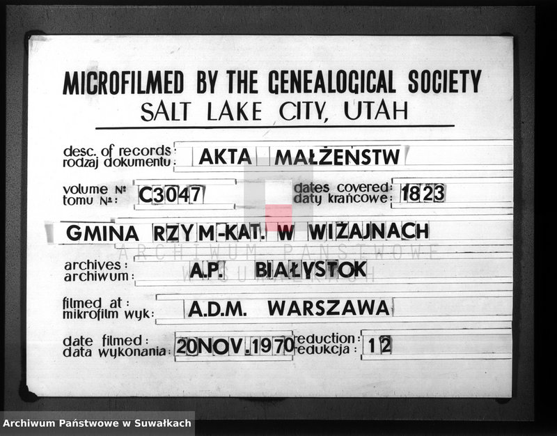 image.from.unit.number "Akta zaślubionych gminy wiżańskiey obwodu seyneńskiego, w województwie augustowskim od dnia 1-go stycznia do dnia ostatniego grudnia 1823 roku"