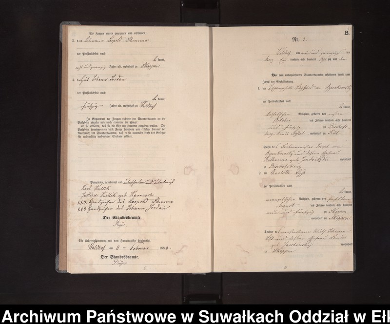 image.from.unit.number "Heiraths-Neben-Register des Königlichen Preussischen Standes-Amtes Orlen Kreis Loetzen"