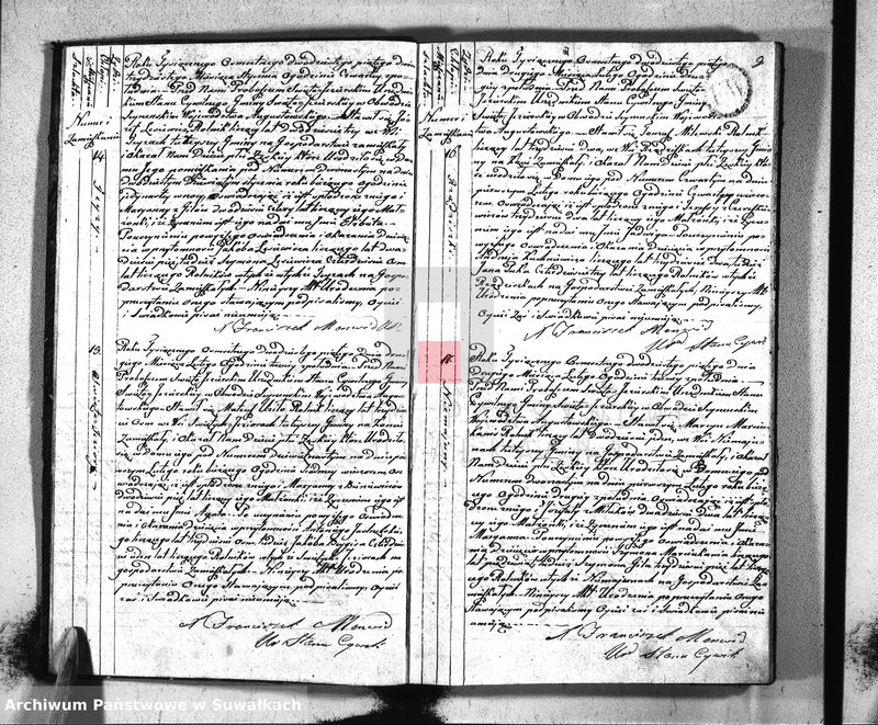 image.from.unit.number "Akta urodzonych w roku 1825 urzędnika stanu cywilnego gminy święto jeziorskiey w obwodzie seyneńskim województwa augustowskiego"