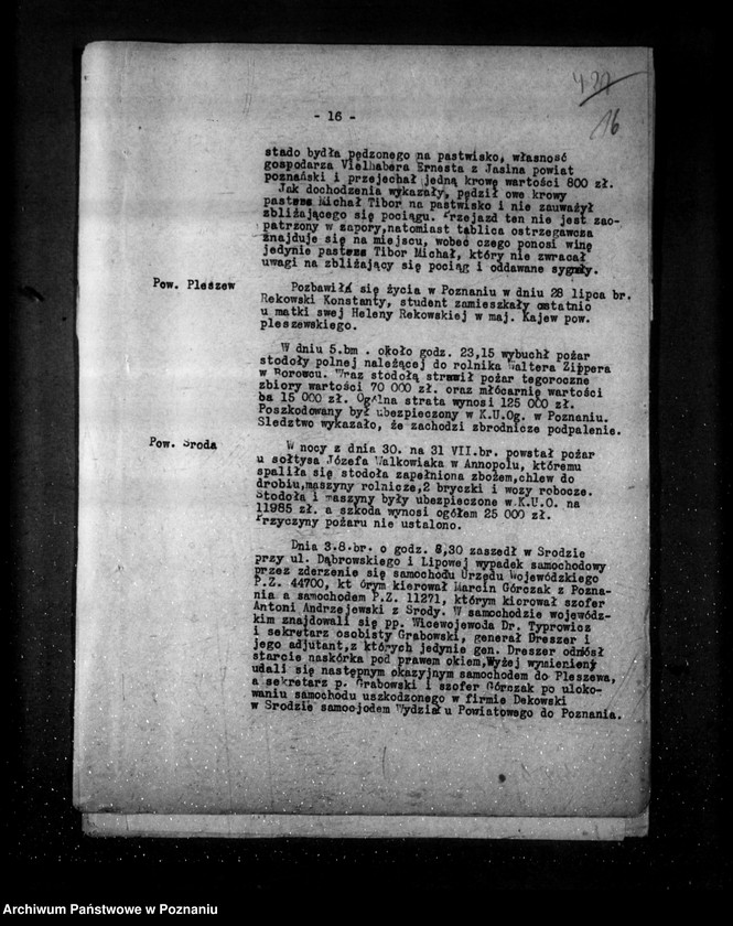 Obraz 20 z jednostki "Sprawozdania sytuacyjne tygodniowe za czas od 2 sierpnia do dnia 30 sierpnia 1930 r. /nr 40-43/"