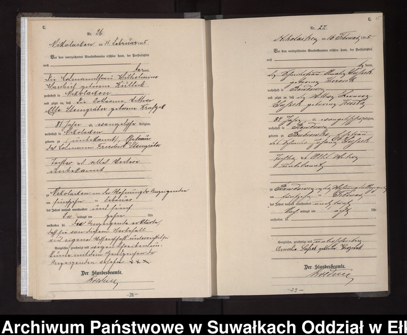 image.from.unit.number "Sterbe-Haupt-Register des Königlichen Preussischen Standes-Amtes Nikolaiken Kreis Sensburg"