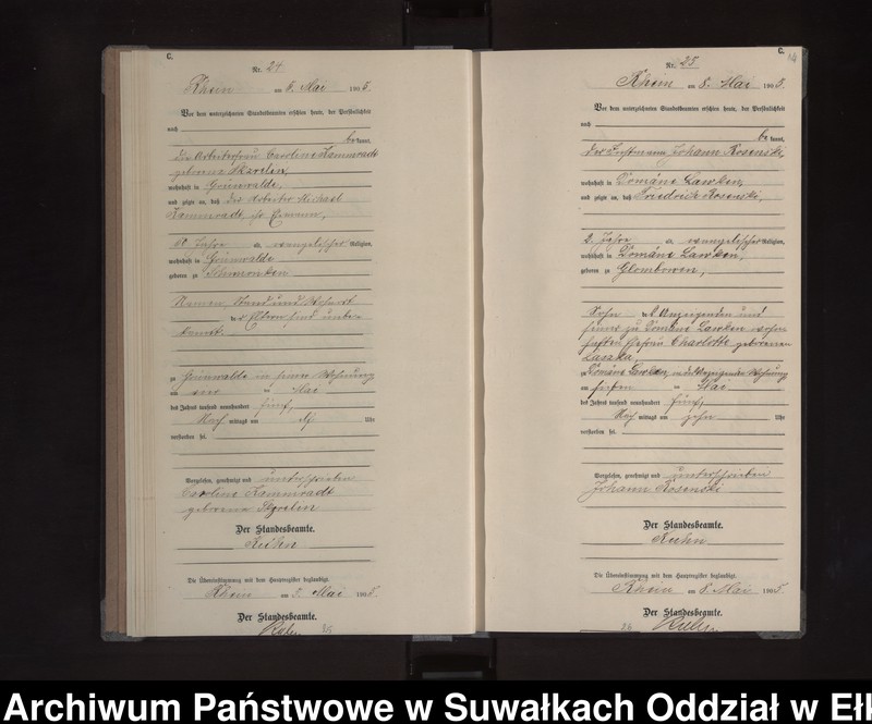 image.from.unit.number "Sterbe-Neben-Register des Königlichen Preussischen Standes-Amtes Orlen Kreis Lötzen"
