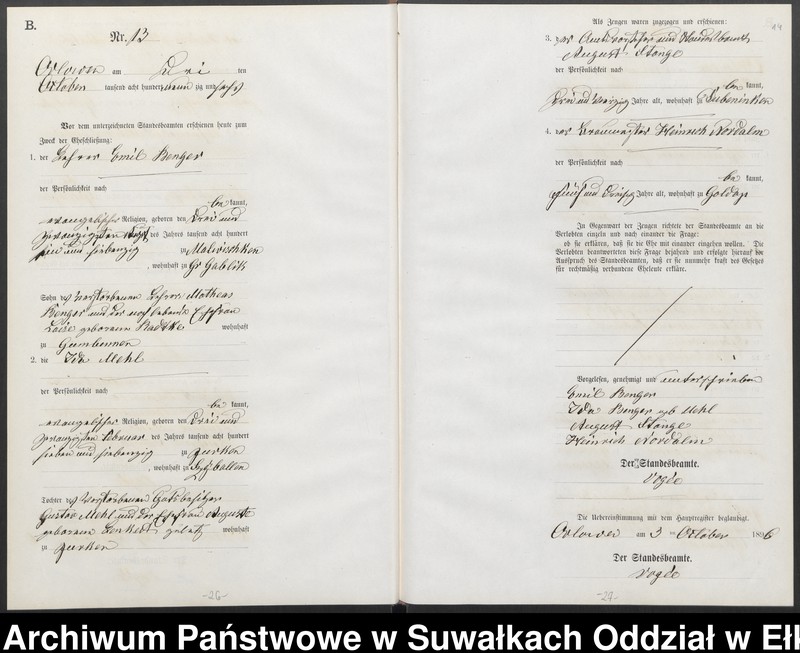 image.from.unit.number "Heiraths-Neben-Register des Preussischen Standes-Amtes Orlowen Kreis Loetzen"