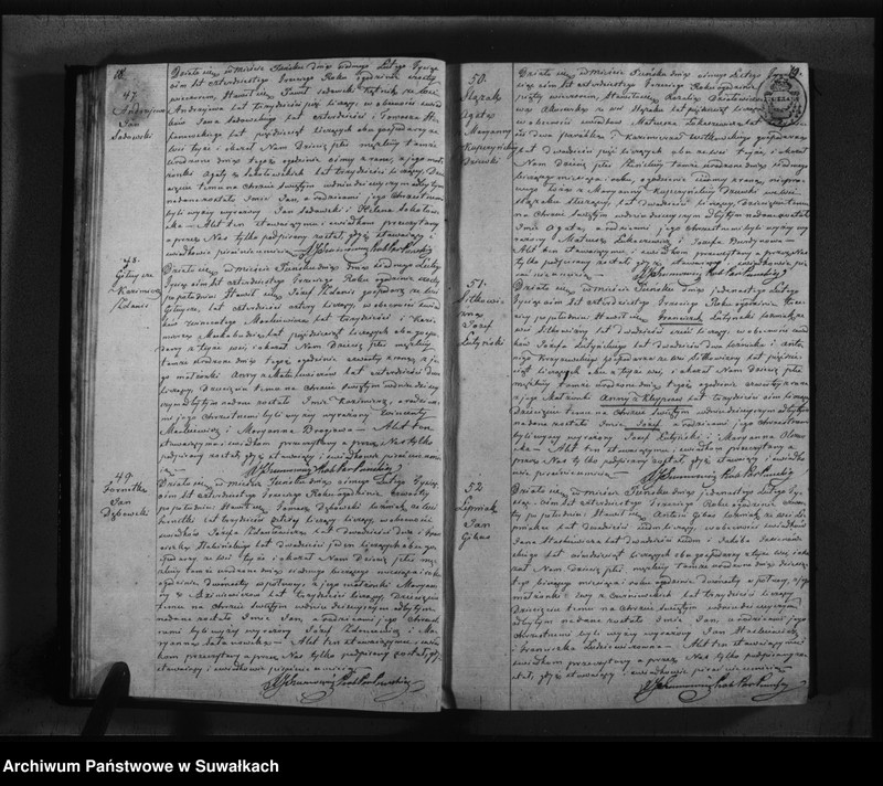 image.from.unit.number "Księga duplikat urodzonych, zaślubionych i umarłych parafiy katolickiej Puńsk na rok 1843"