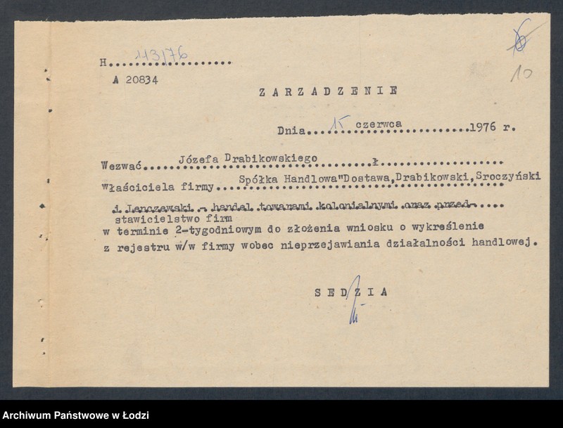 Obraz 12 z jednostki "Spółka Handlowa „Dostawa” – Drobikowski, Sroczyński i Lenczewski"