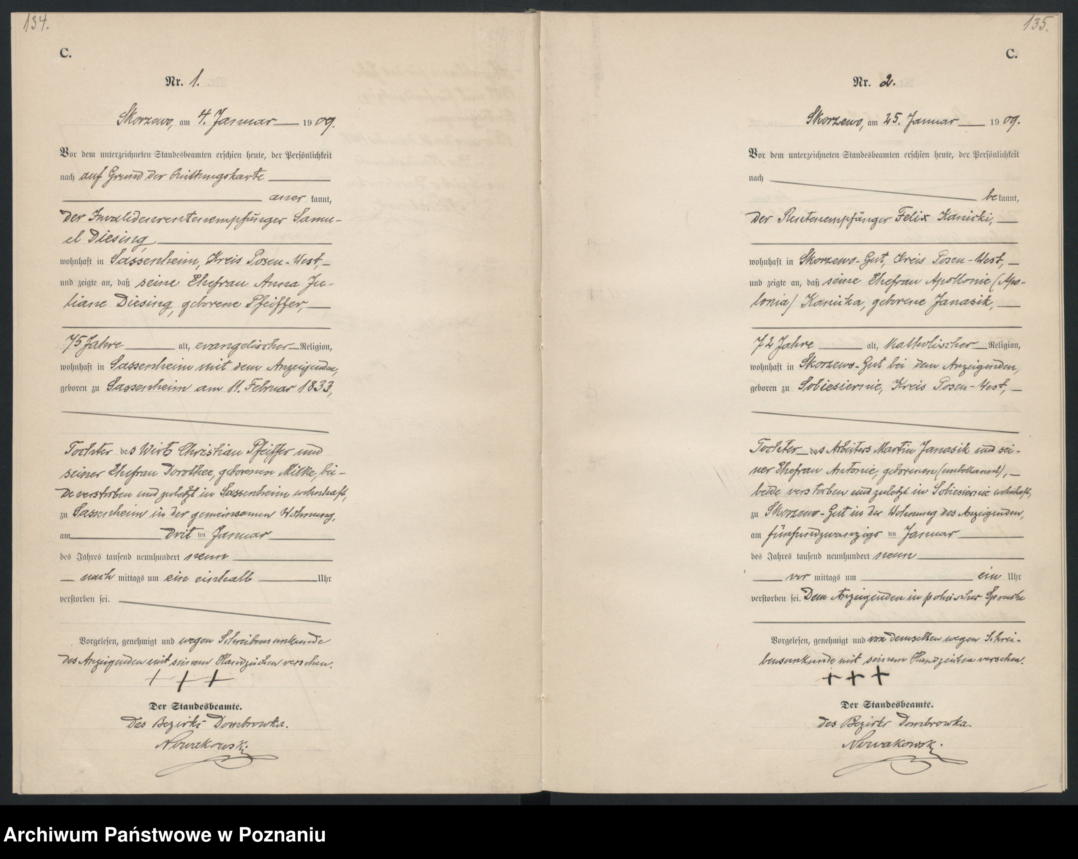 Skan z jednostki: [Rejestr główny zgonów]