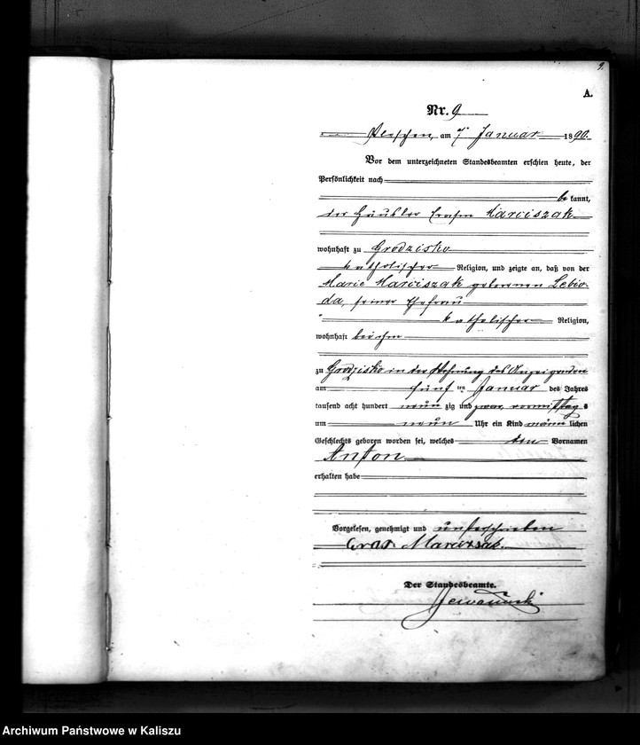 Obraz 12 z jednostki "[Księga urodzeń]"