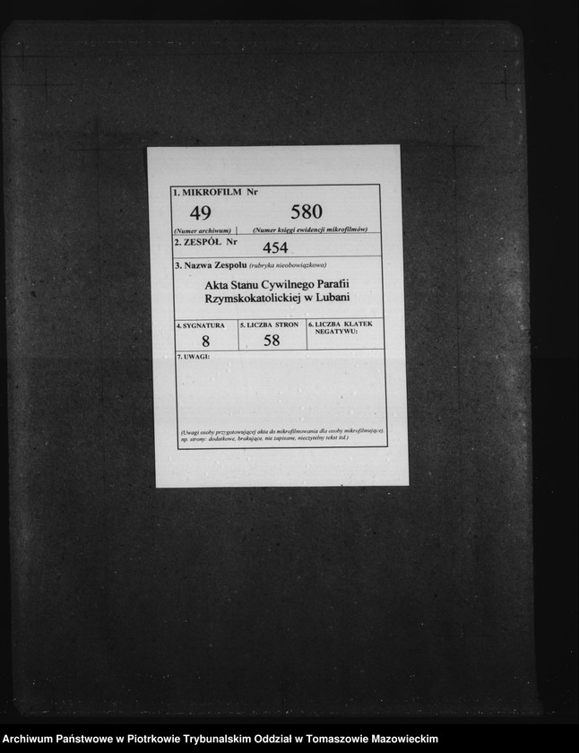 Obraz 2 z jednostki "Duplikat Aktów Religijno Cywilnych Parafij Lubańskiey na Rok 1830"